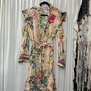 Replay Multicolor Floral Long Sleeve Dress
